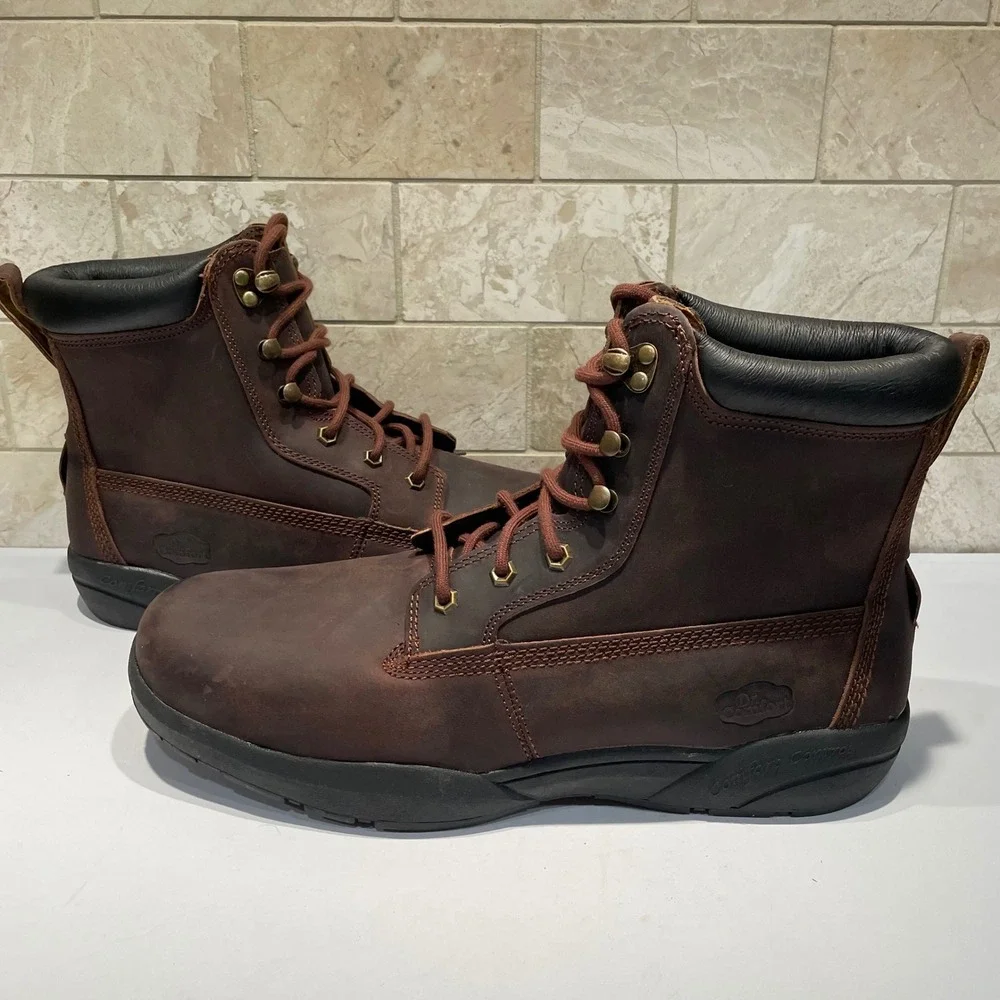 Dr. Comfort‎ Boss 9520 Mens Brown Leather Therapeutic Boots Size 14XW No insoles
